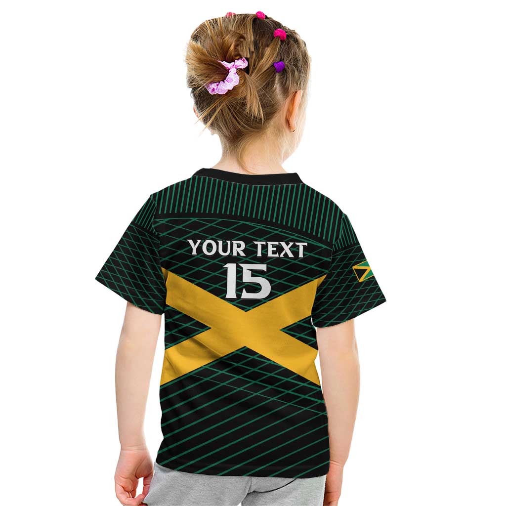 Jamaica Rugby Custom Kid T Shirt Go Jamaica Crocs Go