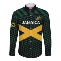 Jamaica Rugby Custom Long Sleeve Button Shirt Go Jamaica Crocs Go