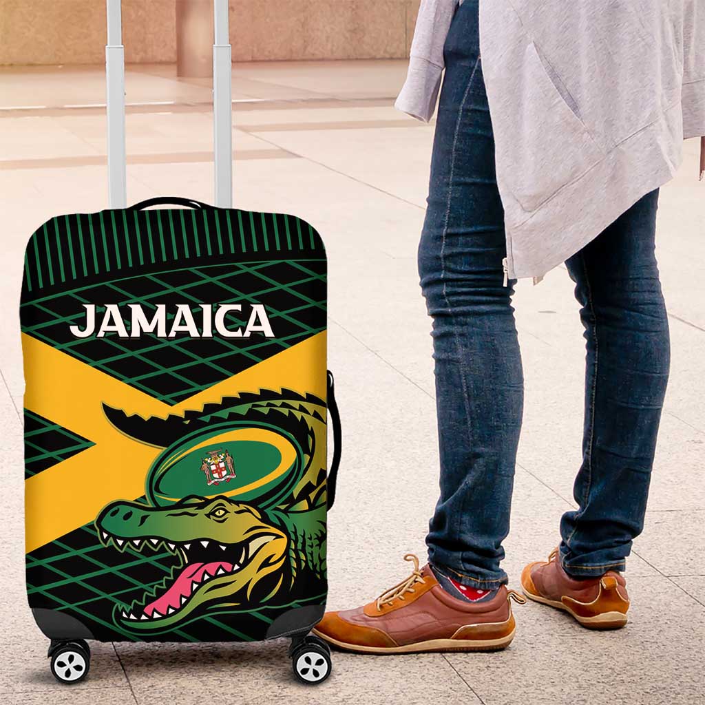 Jamaica Rugby Luggage Cover Go Jamaica Crocs Go