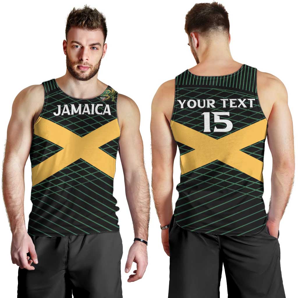 Jamaica Rugby Custom Men Tank Top Go Jamaica Crocs Go