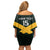 Jamaica Rugby Custom Off Shoulder Short Dress Go Jamaica Crocs Go