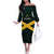 Jamaica Rugby Custom Off The Shoulder Long Sleeve Dress Go Jamaica Crocs Go