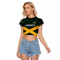 Jamaica Rugby Custom Raglan Cropped T Shirt Go Jamaica Crocs Go