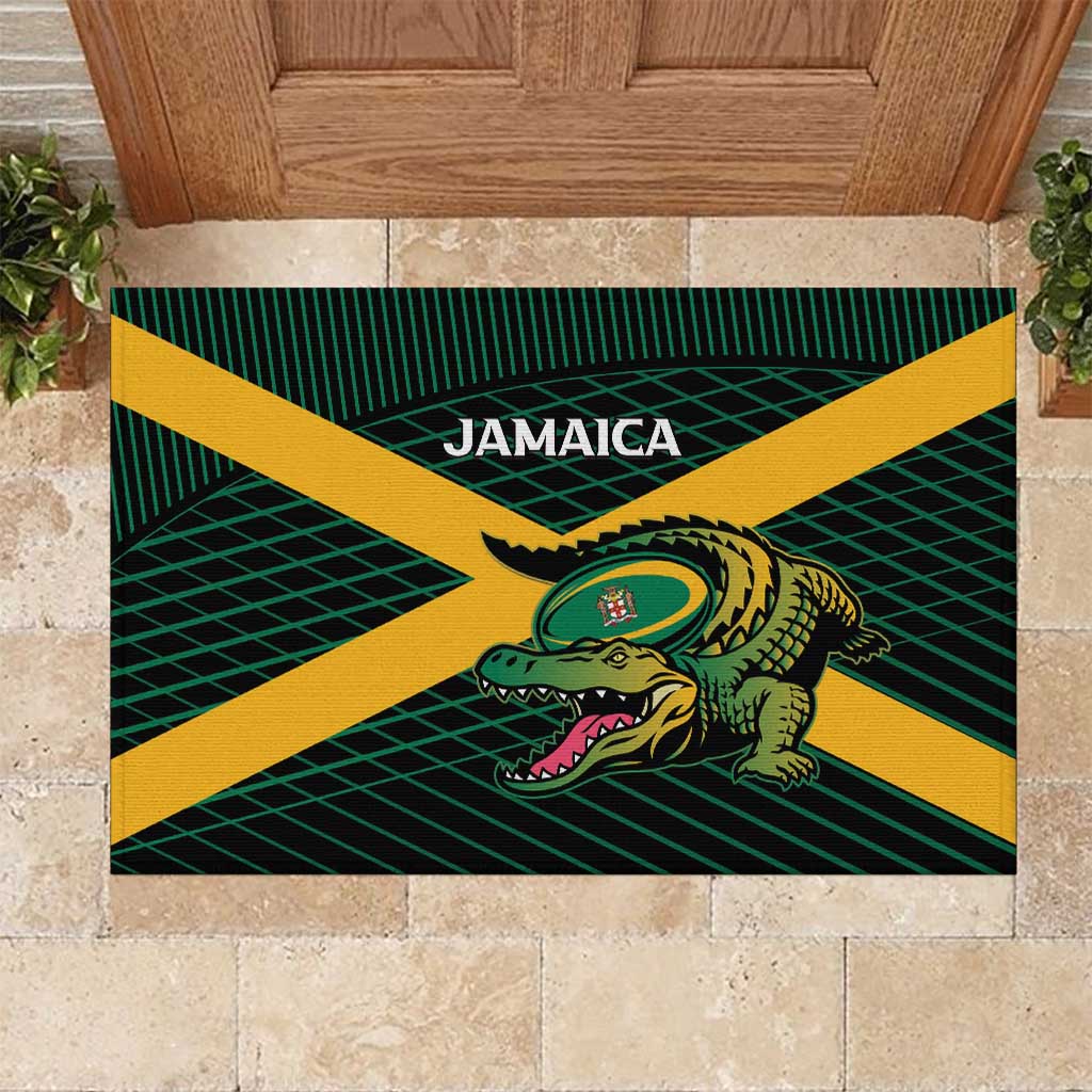 Jamaica Rugby Rubber Doormat Go Jamaica Crocs Go