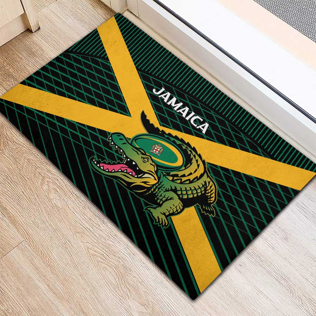 Jamaica Rugby Rubber Doormat Go Jamaica Crocs Go