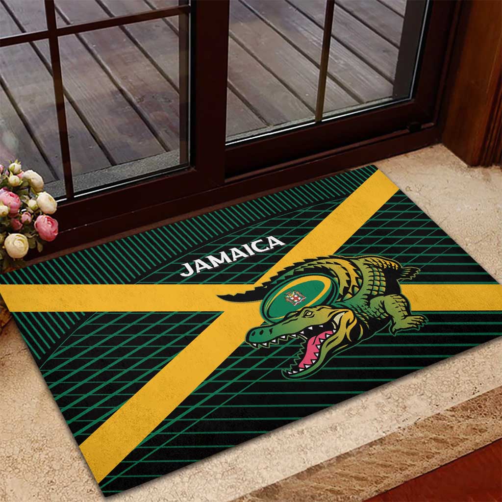 Jamaica Rugby Rubber Doormat Go Jamaica Crocs Go
