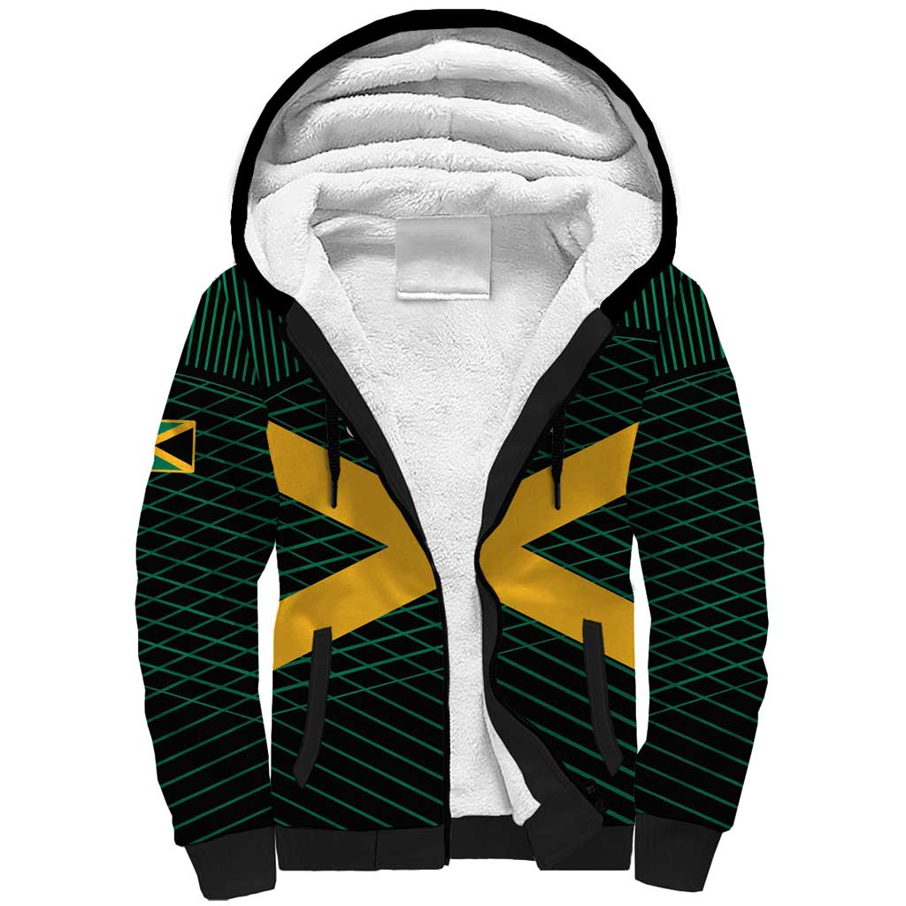 Jamaica Rugby Custom Sherpa Hoodie Go Jamaica Crocs Go