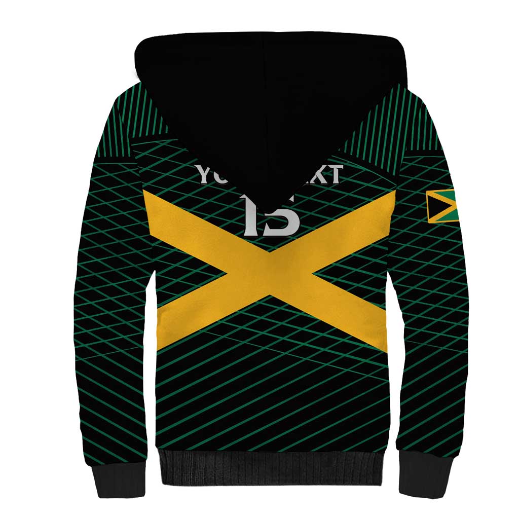 Jamaica Rugby Custom Sherpa Hoodie Go Jamaica Crocs Go