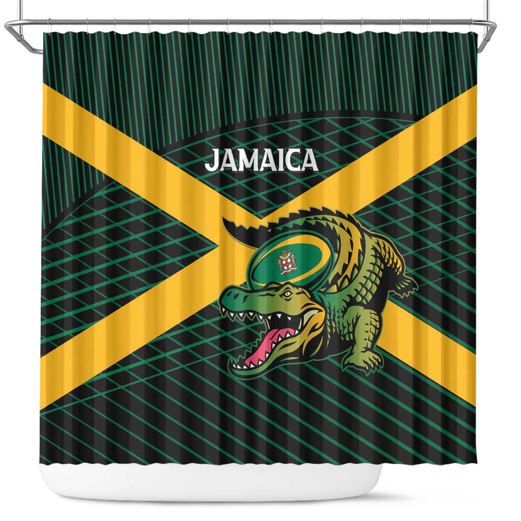 Jamaica Rugby Shower Curtain Go Jamaica Crocs Go