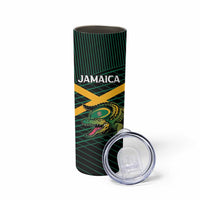 Jamaica Rugby Custom Skinny Tumbler Go Jamaica Crocs Go