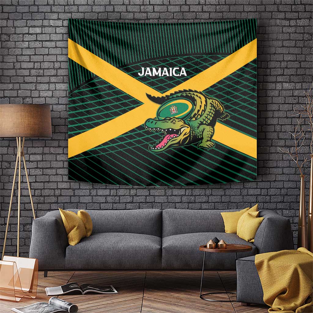 Jamaica Rugby Tapestry Go Jamaica Crocs Go