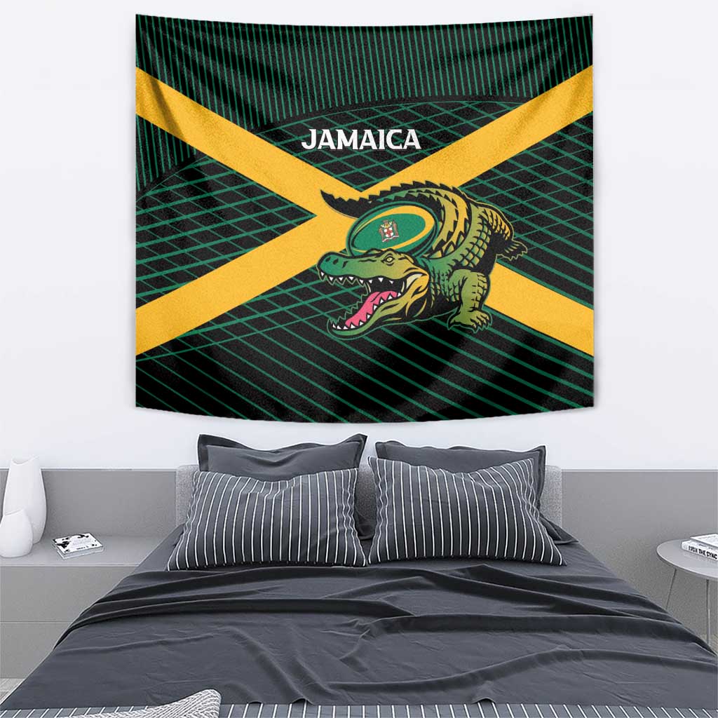 Jamaica Rugby Tapestry Go Jamaica Crocs Go