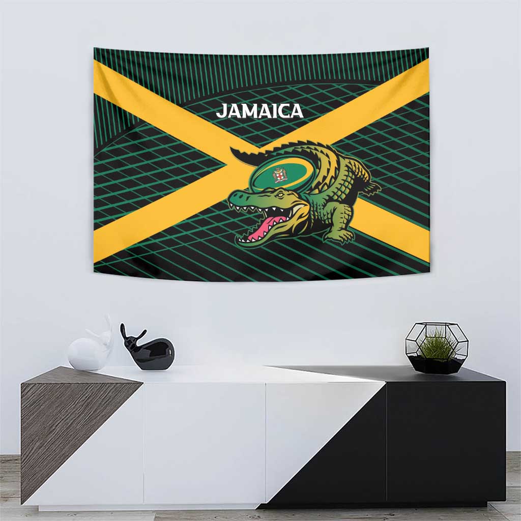 Jamaica Rugby Tapestry Go Jamaica Crocs Go