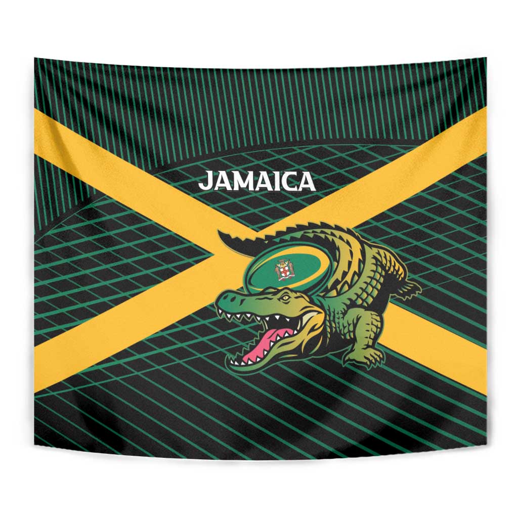 Jamaica Rugby Tapestry Go Jamaica Crocs Go