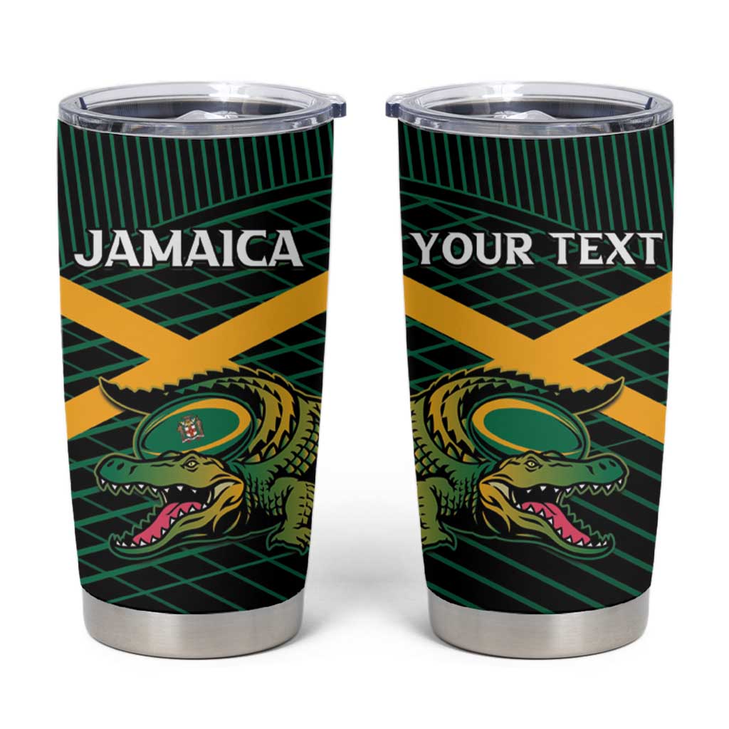 Jamaica Rugby Custom Tumbler Cup Go Jamaica Crocs Go