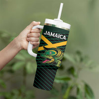 Jamaica Rugby Custom Tumbler With Handle Go Jamaica Crocs Go