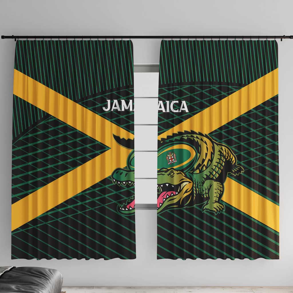Jamaica Rugby Window Curtain Go Jamaica Crocs Go