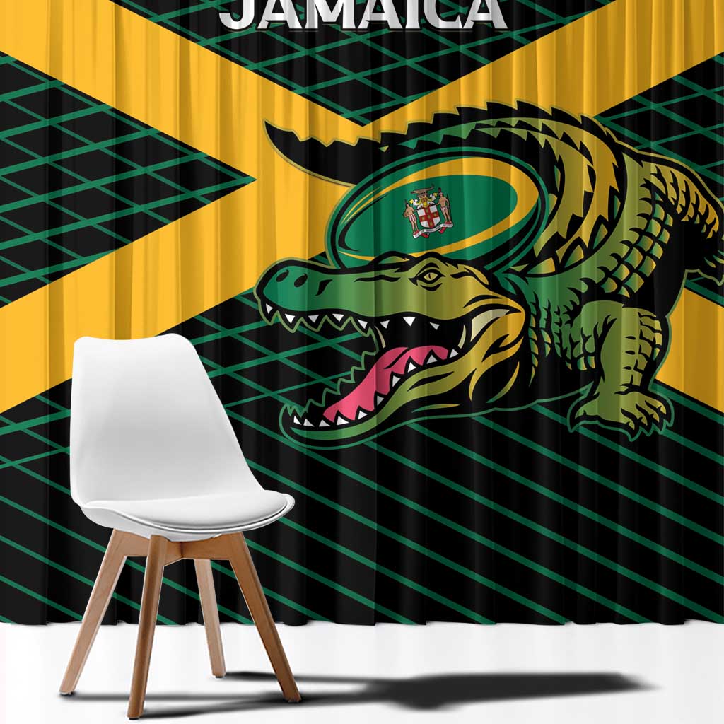 Jamaica Rugby Window Curtain Go Jamaica Crocs Go