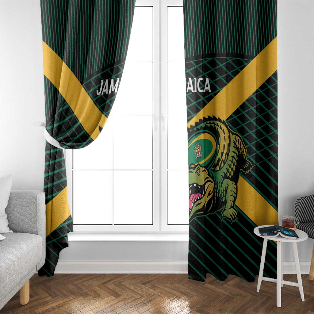 Jamaica Rugby Window Curtain Go Jamaica Crocs Go