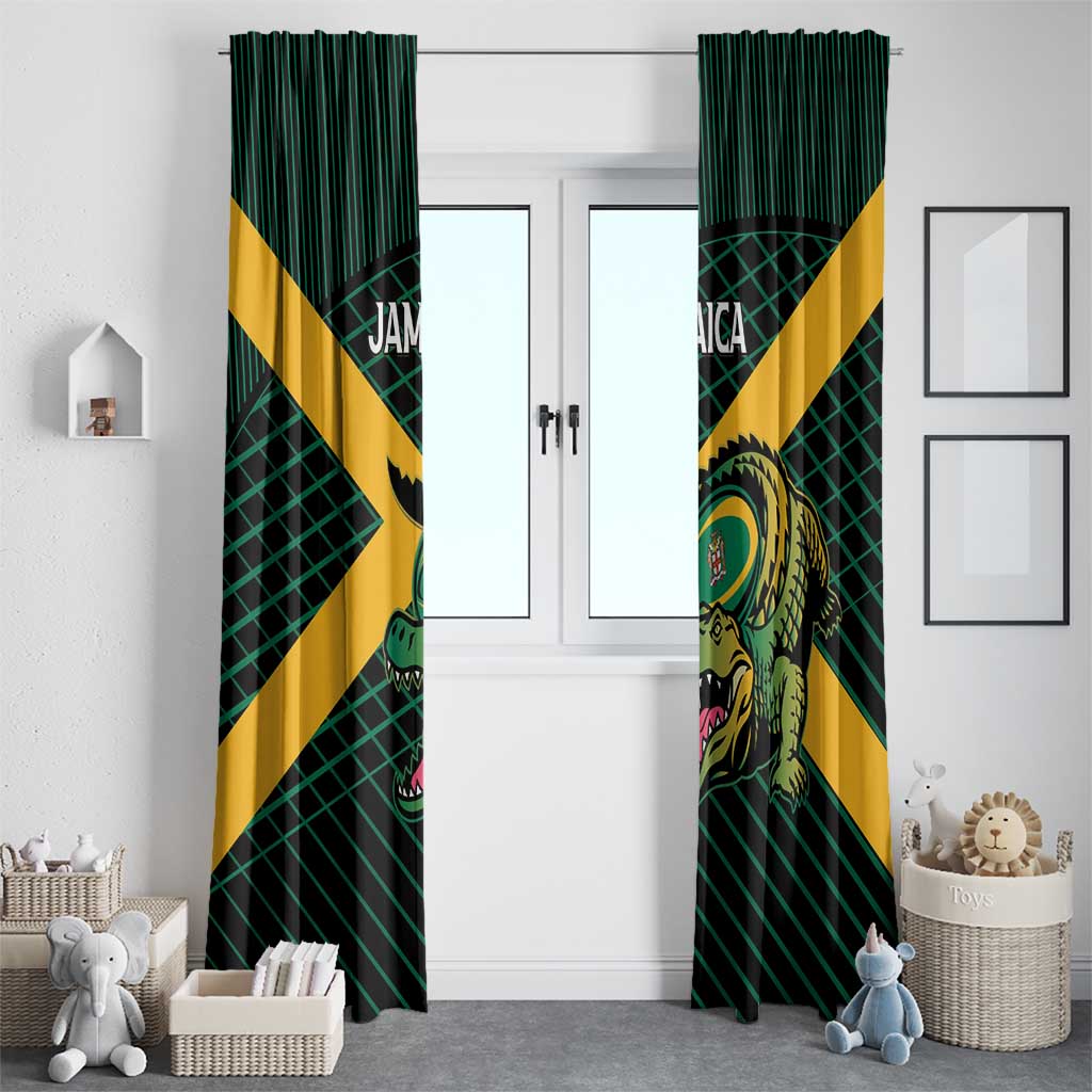 Jamaica Rugby Window Curtain Go Jamaica Crocs Go