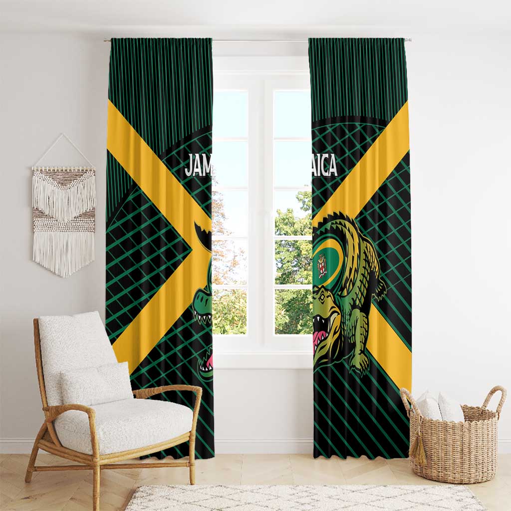 Jamaica Rugby Window Curtain Go Jamaica Crocs Go