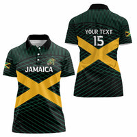 Jamaica Rugby Custom Women Polo Shirt Go Jamaica Crocs Go