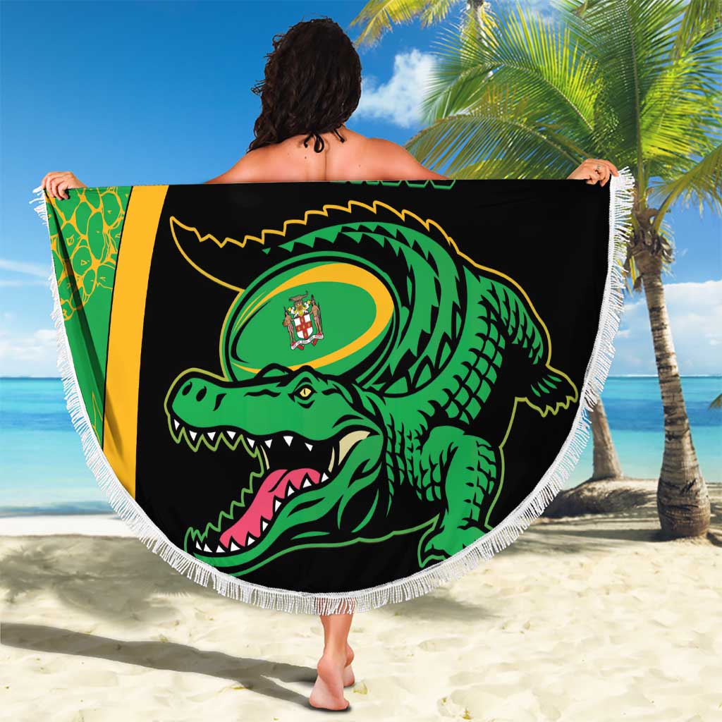 Jamaica Rugby Beach Blanket Go Jamaica Crocs - Pineapple Pattern