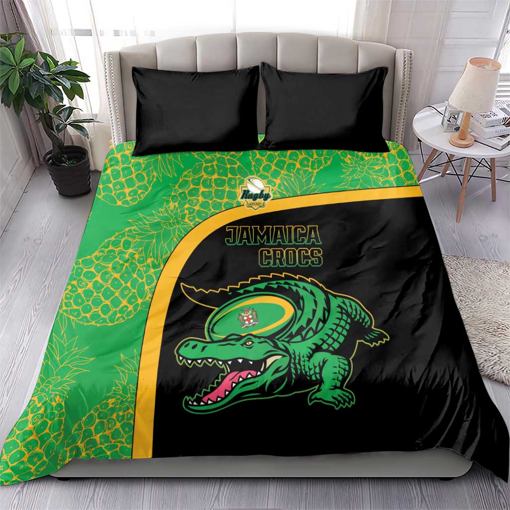 Jamaica Rugby Bedding Set Go Jamaica Crocs - Pineapple Pattern