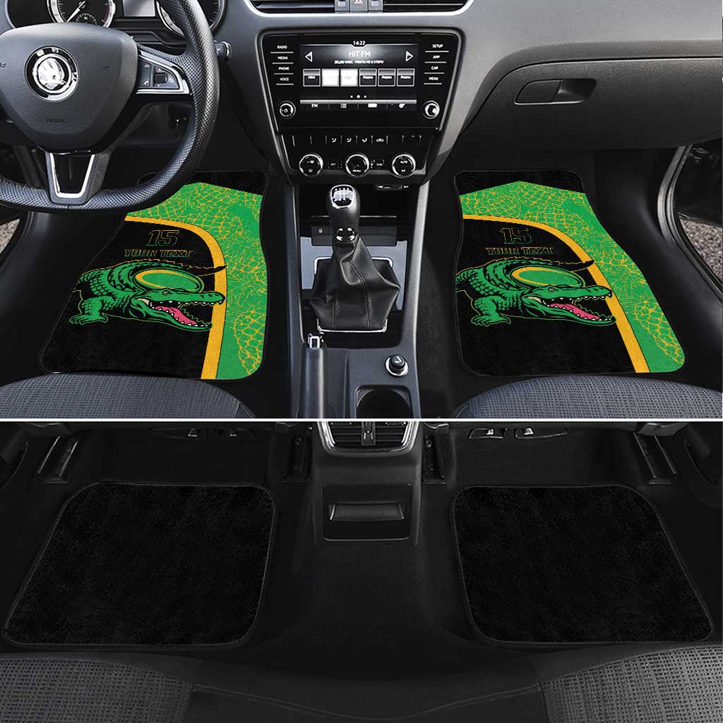 Jamaica Rugby Car Mats Go Jamaica Crocs - Pineapple Pattern