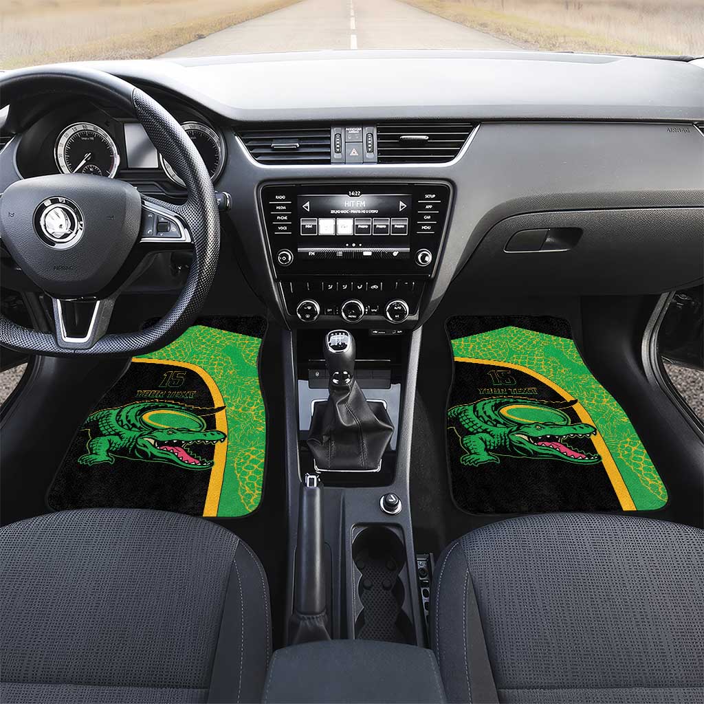 Jamaica Rugby Car Mats Go Jamaica Crocs - Pineapple Pattern