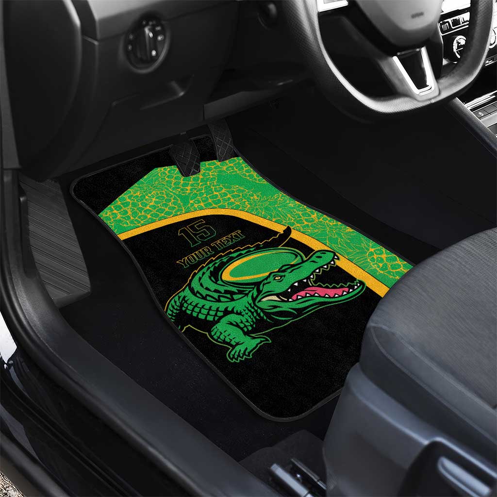 Jamaica Rugby Car Mats Go Jamaica Crocs - Pineapple Pattern