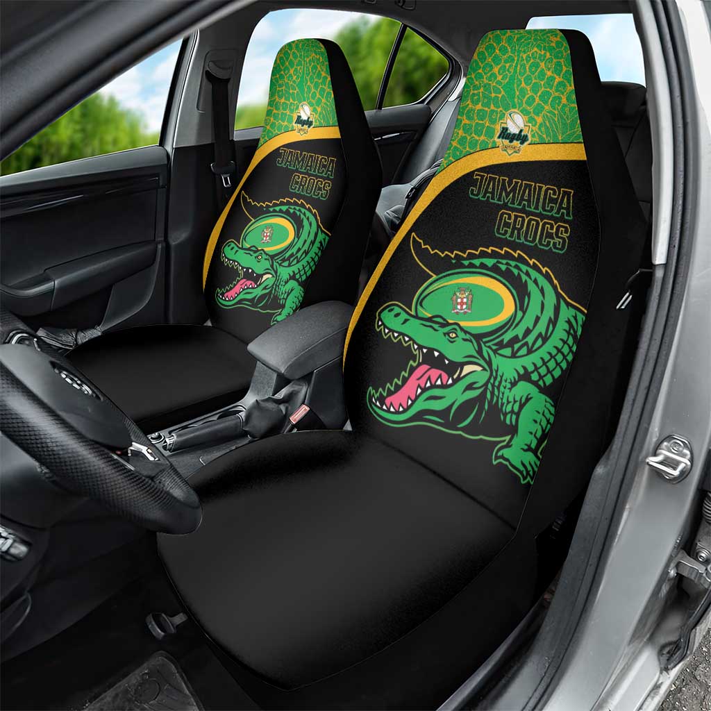 Jamaica Rugby Car Seat Cover Go Jamaica Crocs - Pineapple Pattern