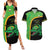 Jamaica Rugby Custom Couples Matching Summer Maxi Dress and Hawaiian Shirt Go Jamaica Crocs - Pineapple Pattern