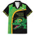 Jamaica Rugby Custom Family Matching Long Sleeve Bodycon Dress and Hawaiian Shirt Go Jamaica Crocs - Pineapple Pattern