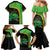 Jamaica Rugby Custom Family Matching Mermaid Dress and Hawaiian Shirt Go Jamaica Crocs - Pineapple Pattern