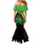Jamaica Rugby Custom Family Matching Mermaid Dress and Hawaiian Shirt Go Jamaica Crocs - Pineapple Pattern