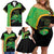 Jamaica Rugby Custom Family Matching Off Shoulder Short Dress and Hawaiian Shirt Go Jamaica Crocs - Pineapple Pattern