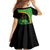 Jamaica Rugby Custom Family Matching Short Sleeve Bodycon Dress and Hawaiian Shirt Go Jamaica Crocs - Pineapple Pattern