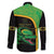 Jamaica Rugby Custom Family Matching Short Sleeve Bodycon Dress and Hawaiian Shirt Go Jamaica Crocs - Pineapple Pattern