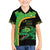 Jamaica Rugby Custom Family Matching Short Sleeve Bodycon Dress and Hawaiian Shirt Go Jamaica Crocs - Pineapple Pattern