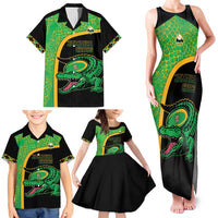 Jamaica Rugby Custom Family Matching Tank Maxi Dress and Hawaiian Shirt Go Jamaica Crocs - Pineapple Pattern