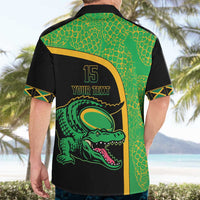 Jamaica Rugby Custom Hawaiian Shirt Go Jamaica Crocs - Pineapple Pattern