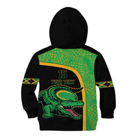 Jamaica Rugby Custom Kid Hoodie Go Jamaica Crocs - Pineapple Pattern