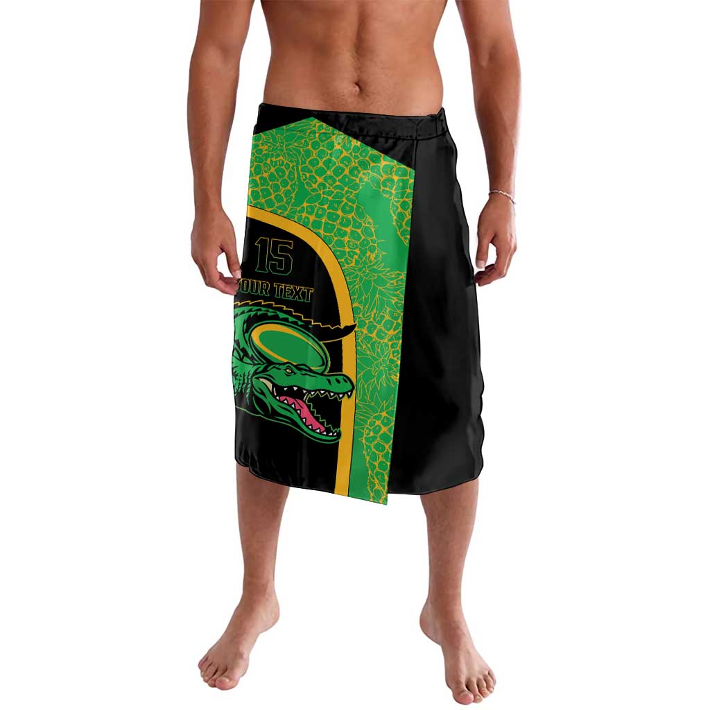 Jamaica Rugby Custom Lavalava Go Jamaica Crocs - Pineapple Pattern