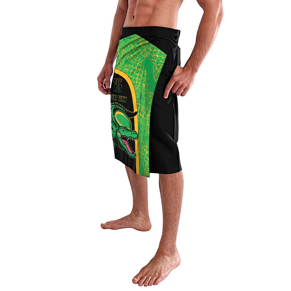 Jamaica Rugby Custom Lavalava Go Jamaica Crocs - Pineapple Pattern