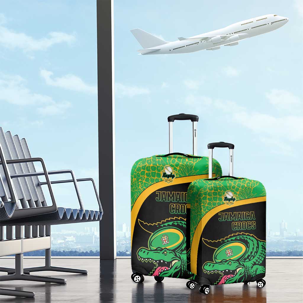 Jamaica Rugby Luggage Cover Go Jamaica Crocs - Pineapple Pattern