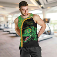 Jamaica Rugby Custom Men Tank Top Go Jamaica Crocs - Pineapple Pattern
