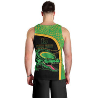 Jamaica Rugby Custom Men Tank Top Go Jamaica Crocs - Pineapple Pattern