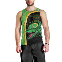 Jamaica Rugby Custom Men Tank Top Go Jamaica Crocs - Pineapple Pattern