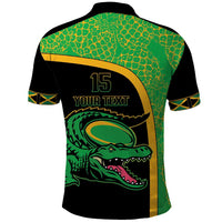 Jamaica Rugby Custom Polo Shirt Go Jamaica Crocs - Pineapple Pattern